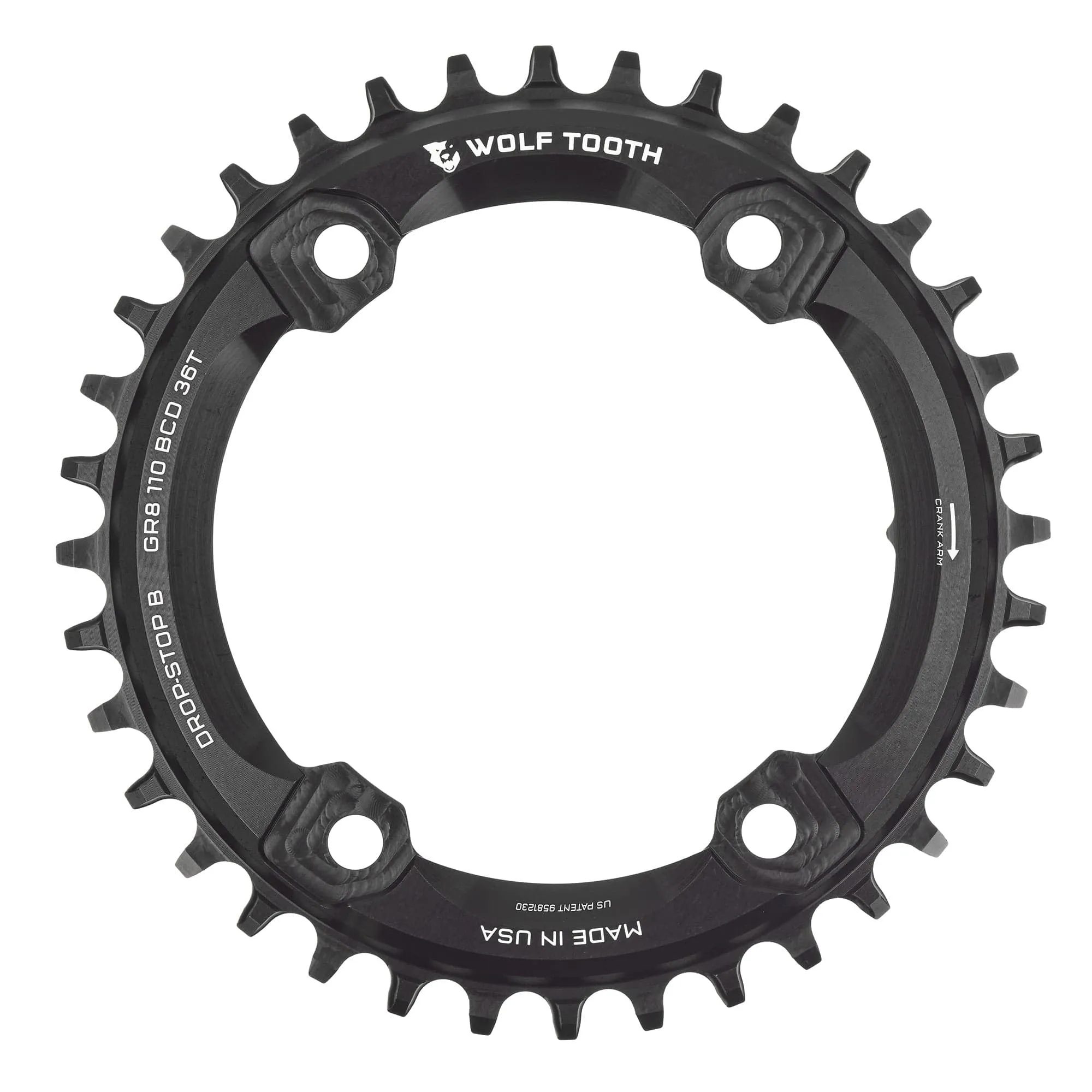 110 BCD Asymmetric 4-Bolt Chainrings for Shimano GRX Cranks