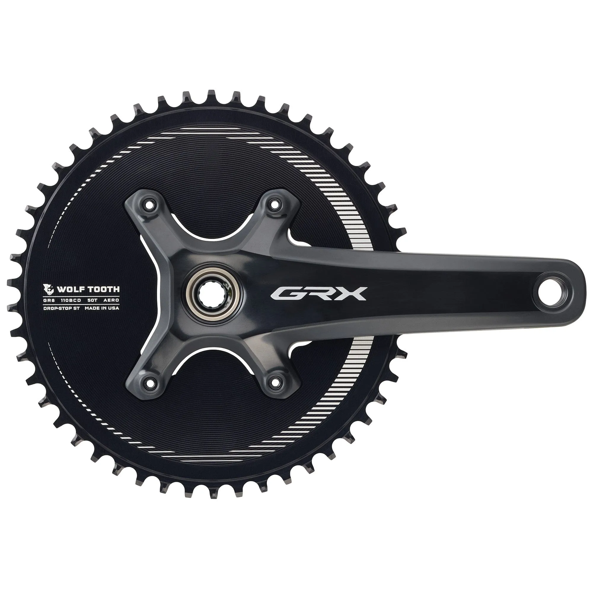 110 BCD Asymmetric 4-Bolt Chainrings for Shimano GRX Cranks