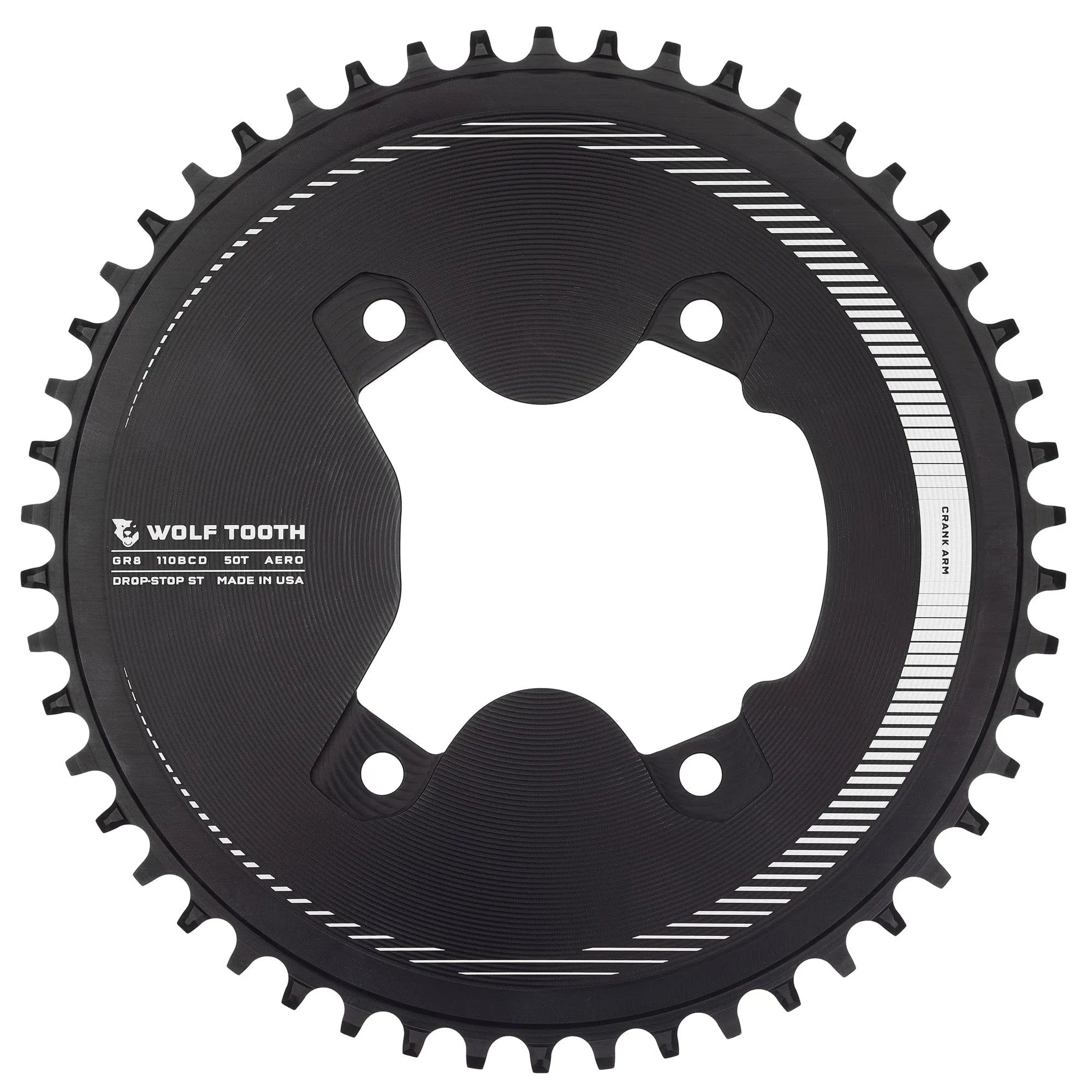 110 BCD Asymmetric 4-Bolt Chainrings for Shimano GRX Cranks