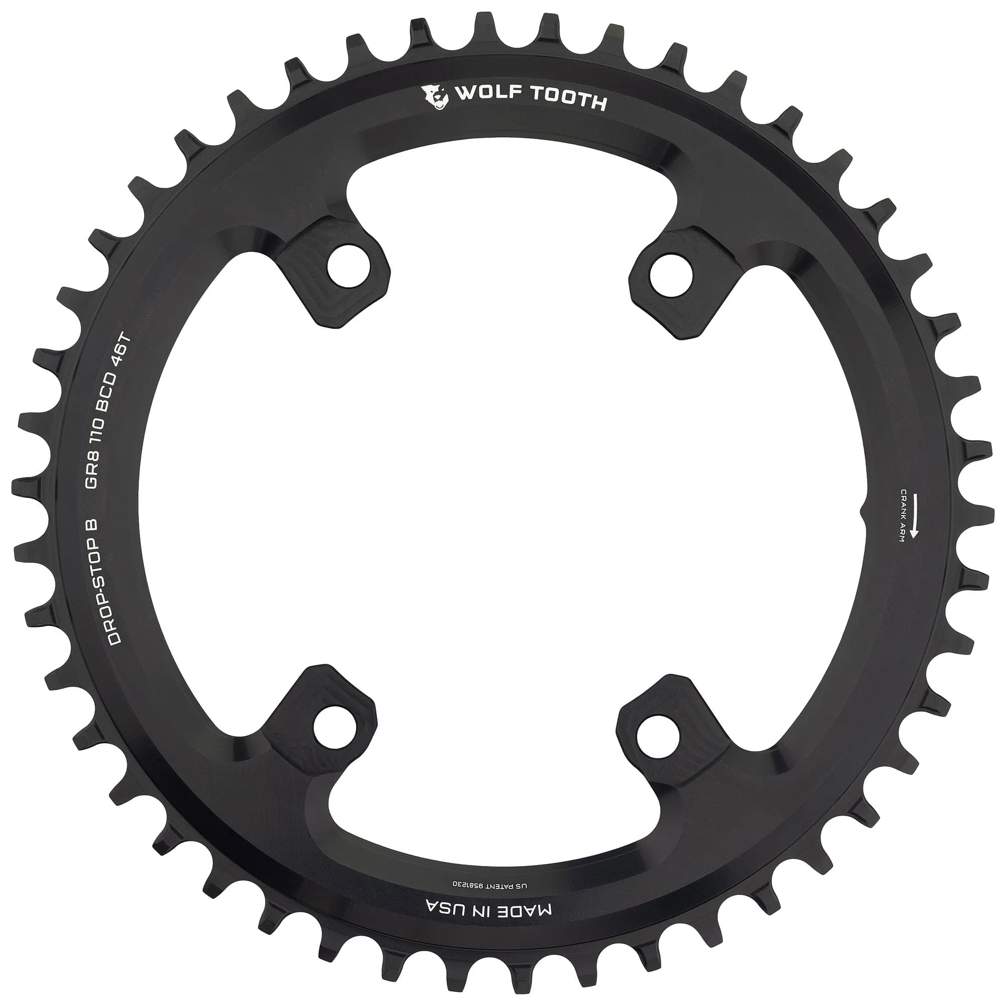 110 BCD Asymmetric 4-Bolt Chainrings for Shimano GRX Cranks