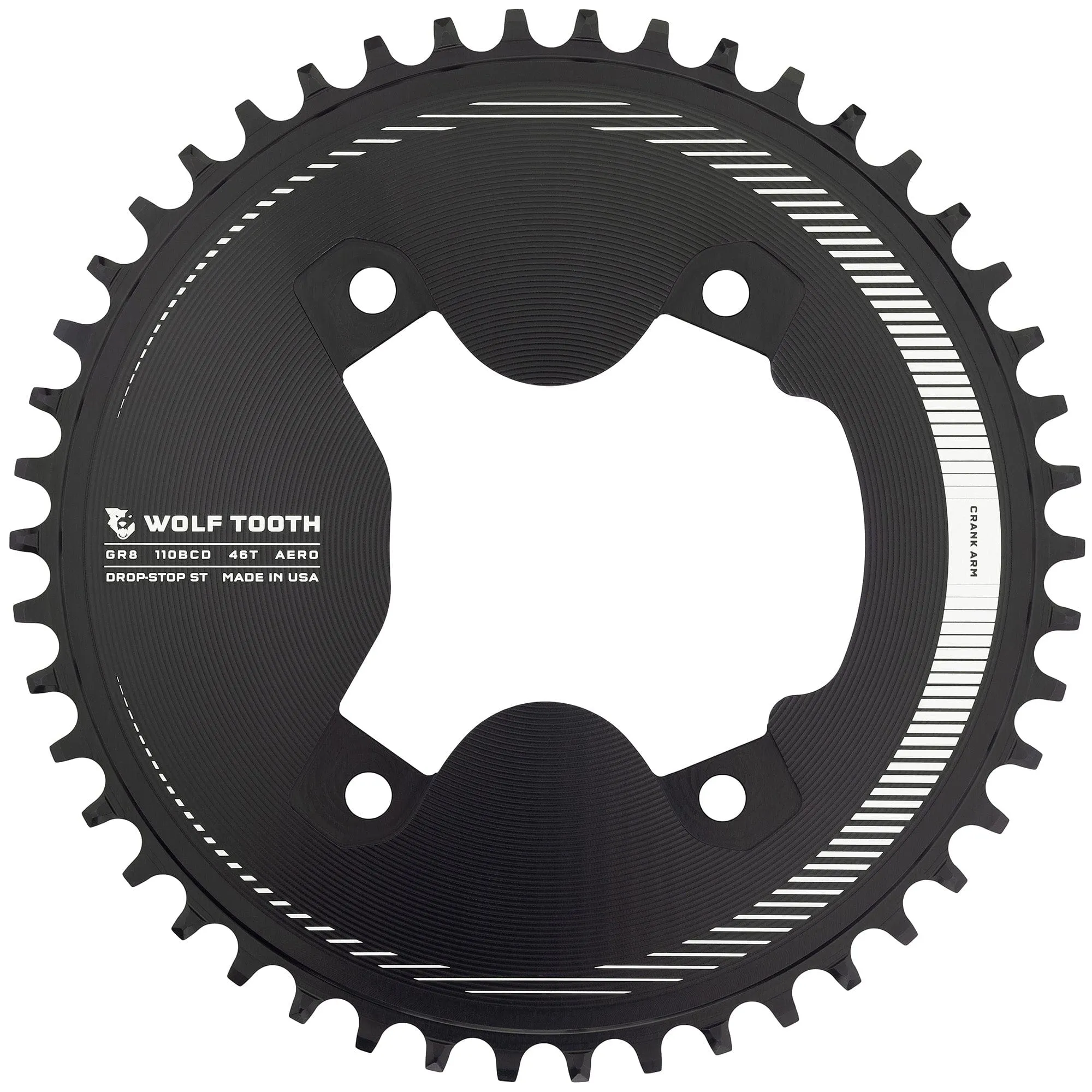 110 BCD Asymmetric 4-Bolt Chainrings for Shimano GRX Cranks