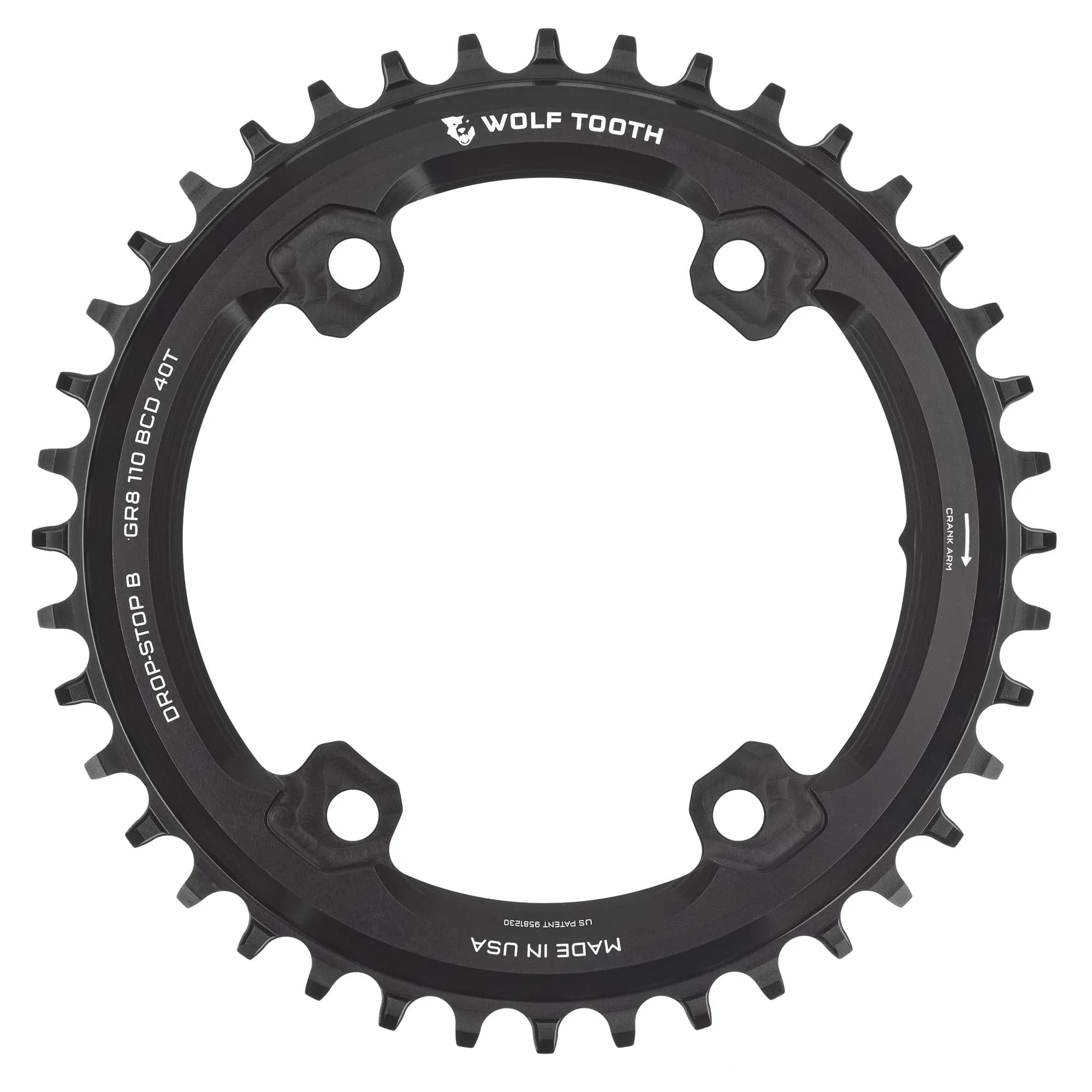 110 BCD Asymmetric 4-Bolt Chainrings for Shimano GRX Cranks