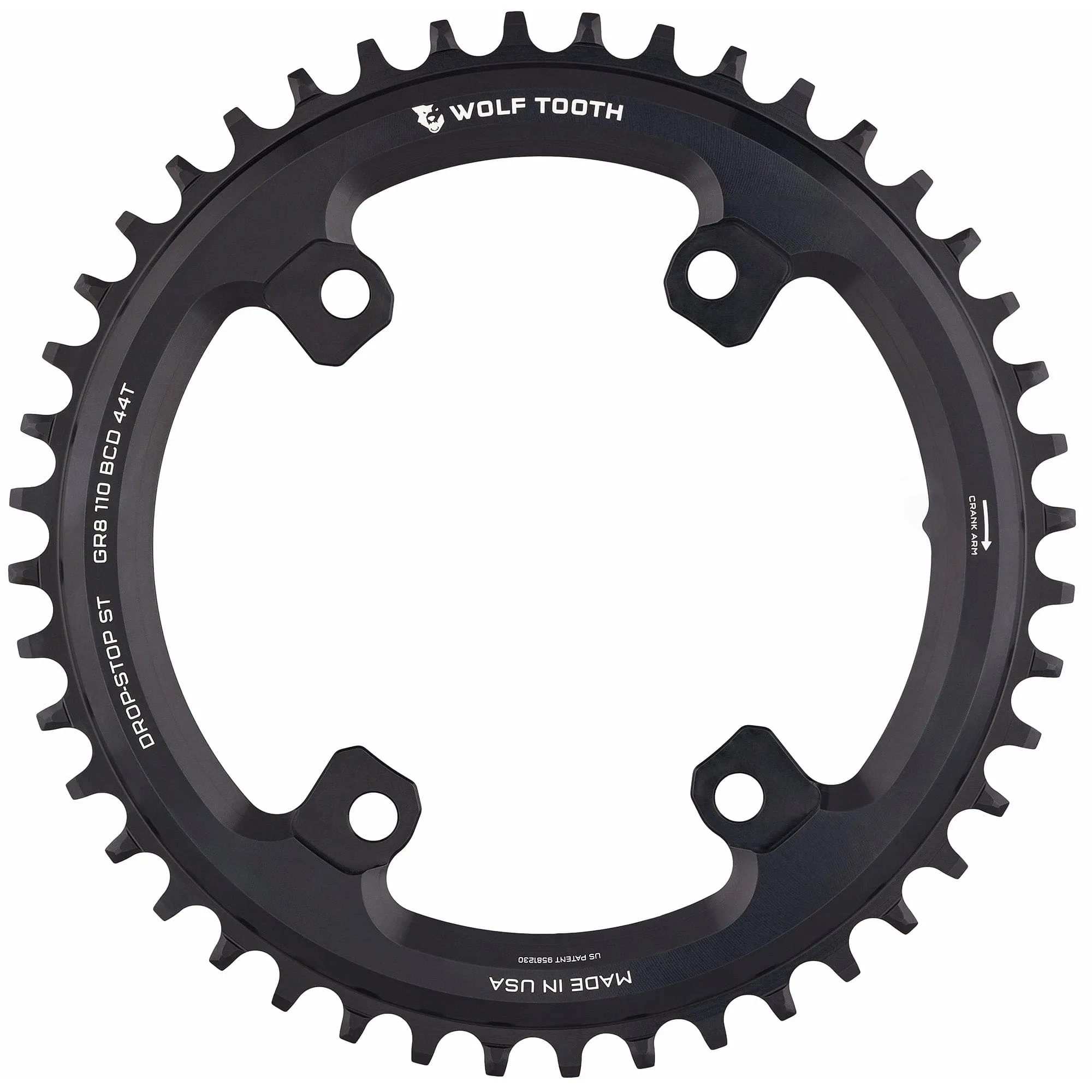 110 BCD Asymmetric 4-Bolt Chainrings for Shimano GRX Cranks