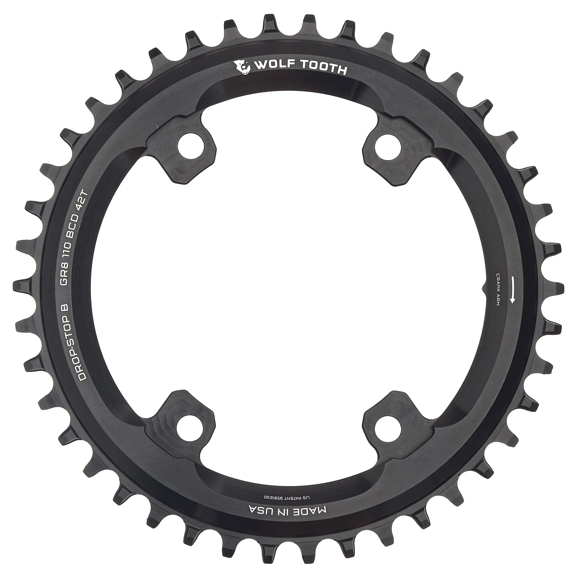 110 BCD Asymmetric 4-Bolt Chainrings for Shimano GRX Cranks