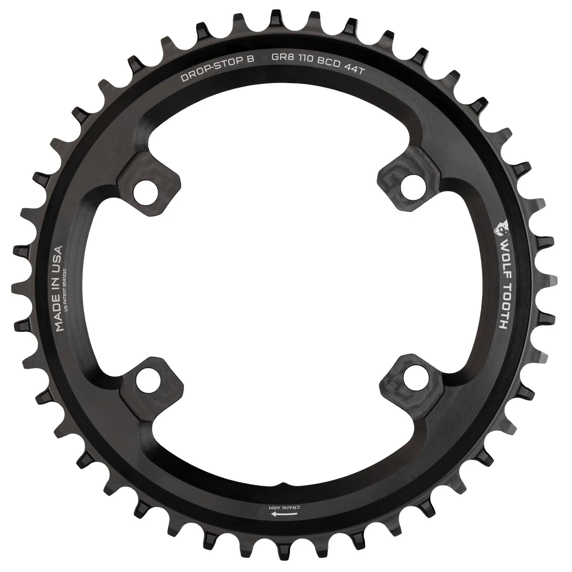 110 BCD Asymmetric 4-Bolt Chainrings for Shimano GRX Cranks