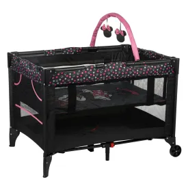 Modern Minnie 3D Ultra Baby Play Yard with Bassinet, Toy Bar, and Optimal Features