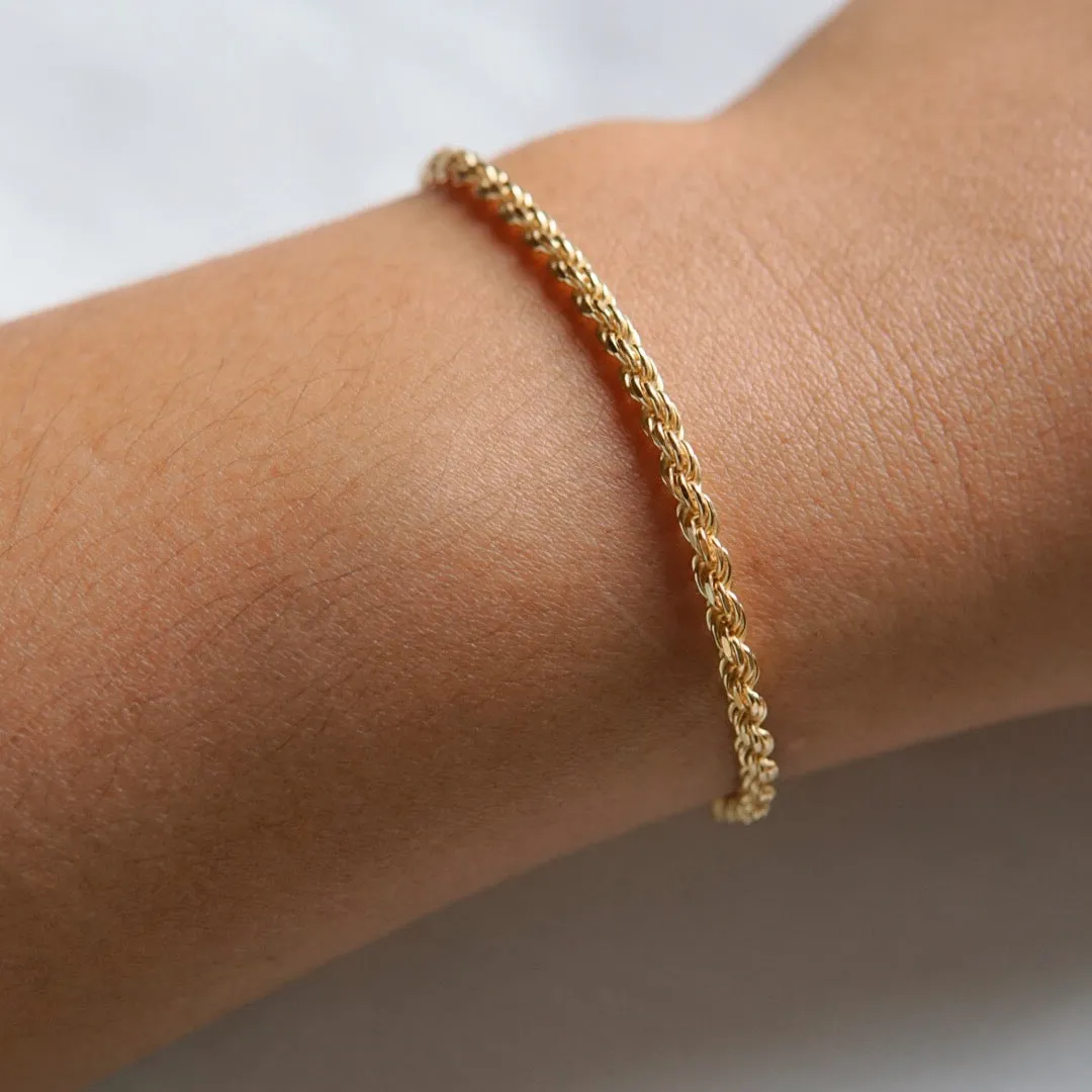 3mm Thick Rope Chain Bracelet