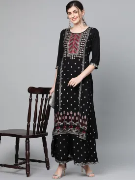 Ada - Embellished Black Kurta Set