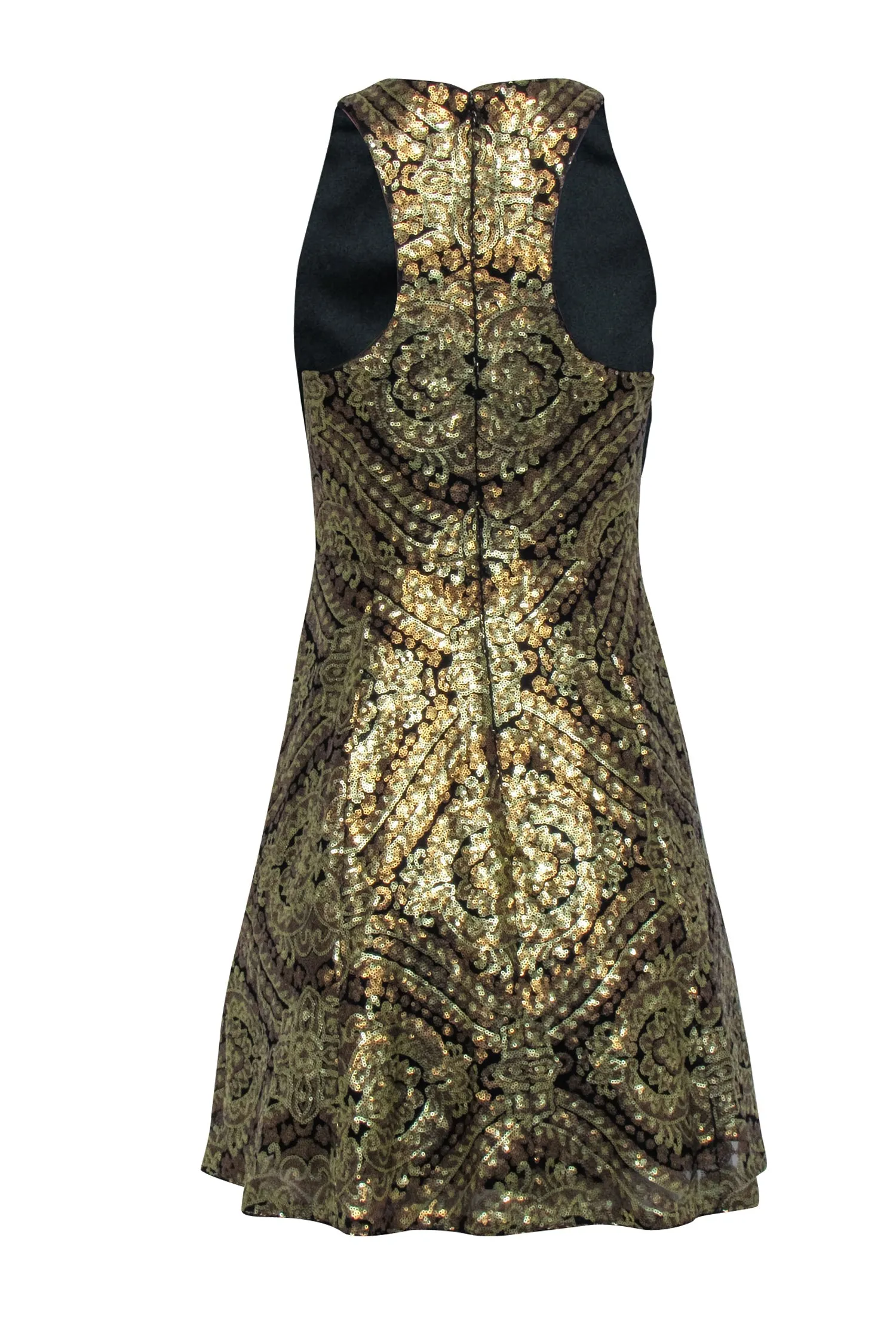 Adrianna Papell  - Gold Sequin Sleeveless Dress Sz 4