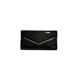 ALDO Black Patent Envelope Clutch | Pre Loved |