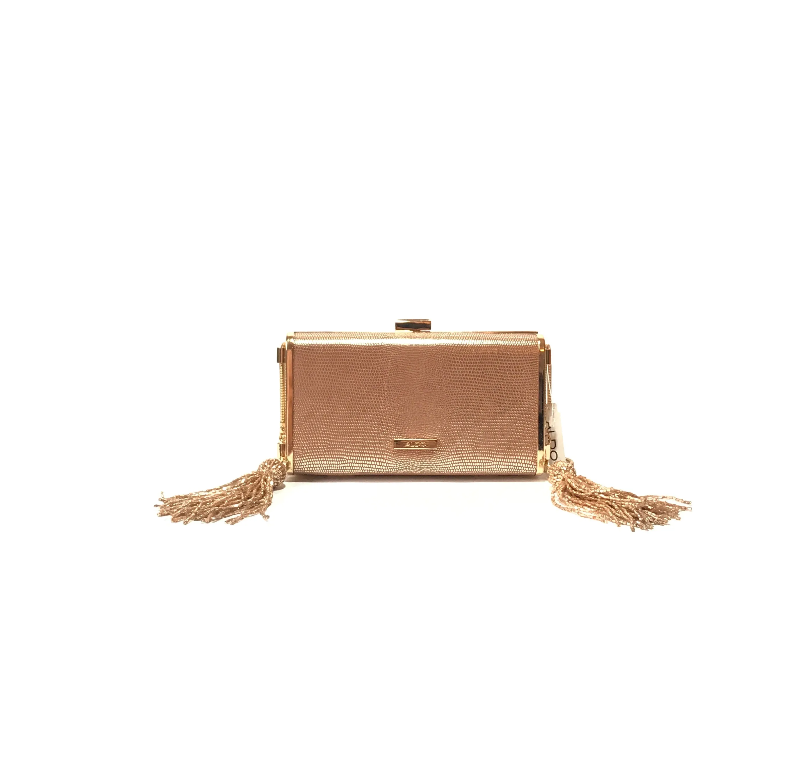 Aldo Rose Gold Tassel 'Socchieve' Clutch  | Brand New |