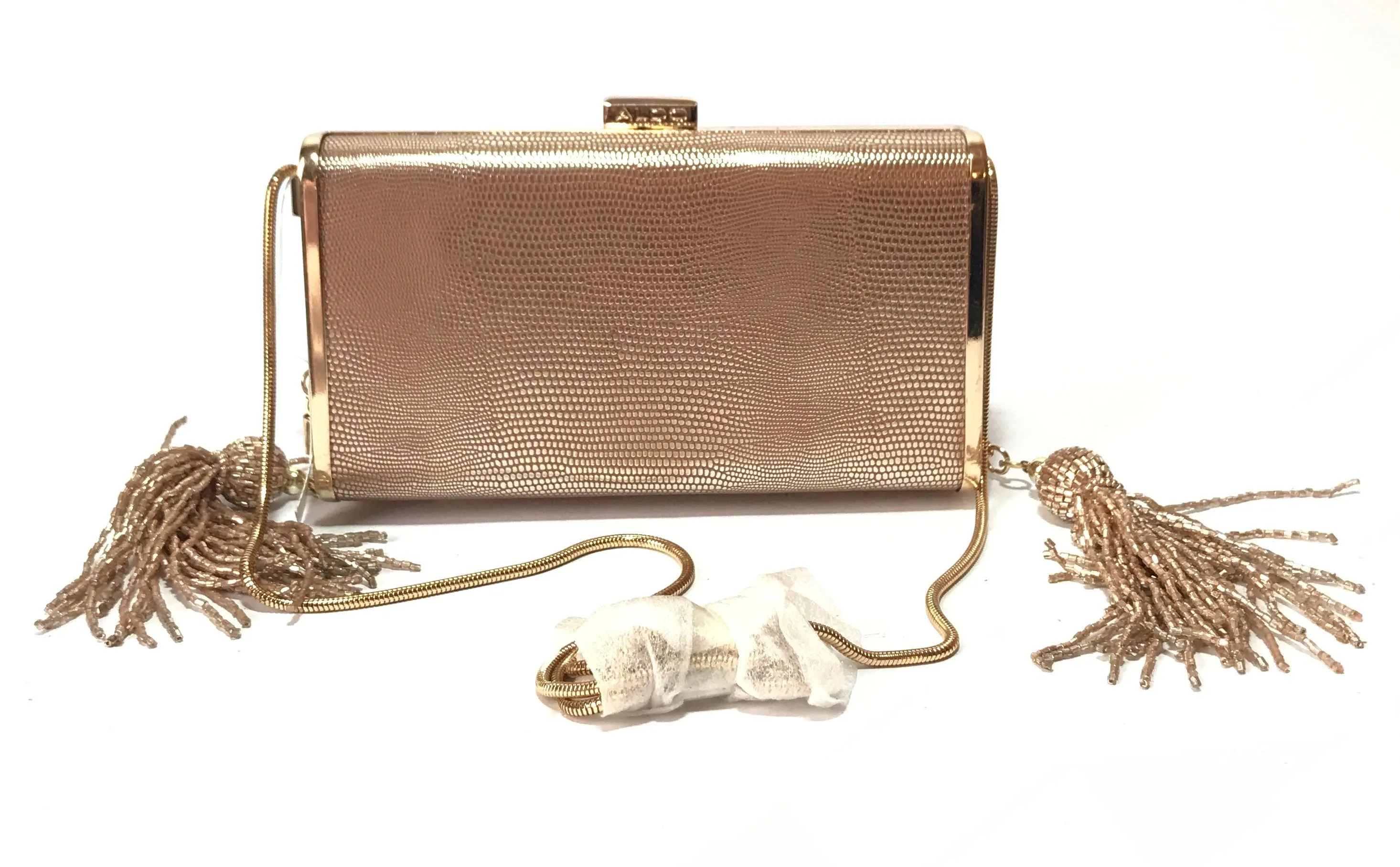 Aldo Rose Gold Tassel 'Socchieve' Clutch  | Brand New |