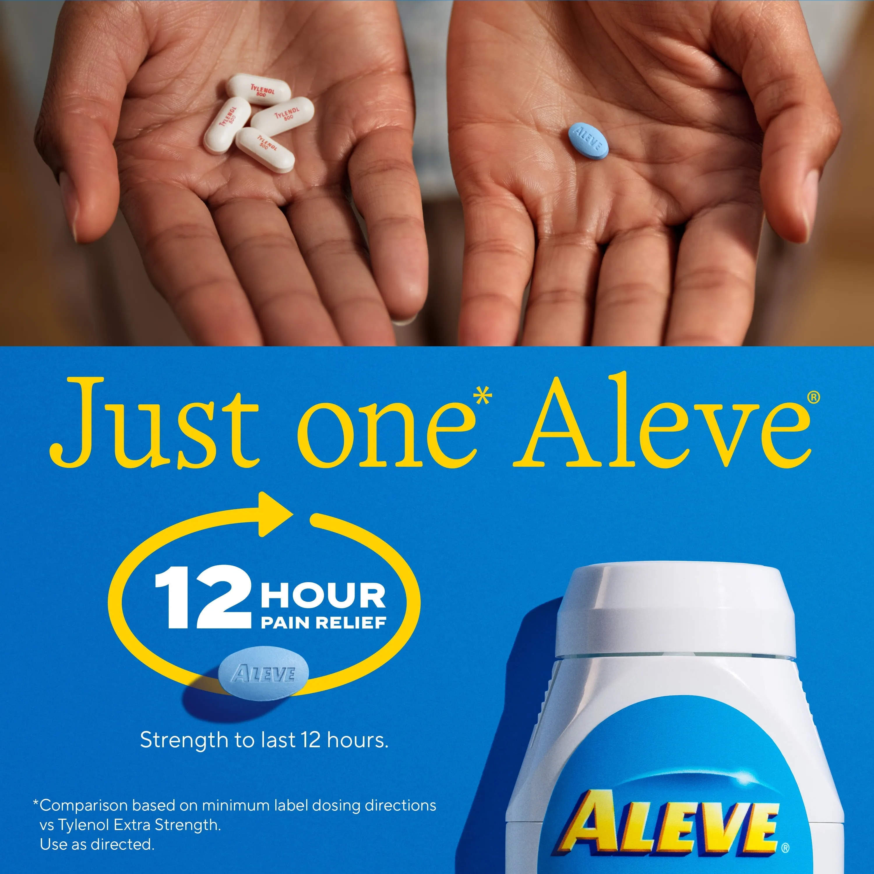 Aleve Caplets Naproxen Sodium Pain Reliever, 90 Count