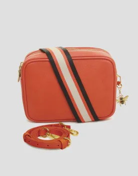 Alice Wheeler Soho Double Zipped Crossbody Camera Bag Orange