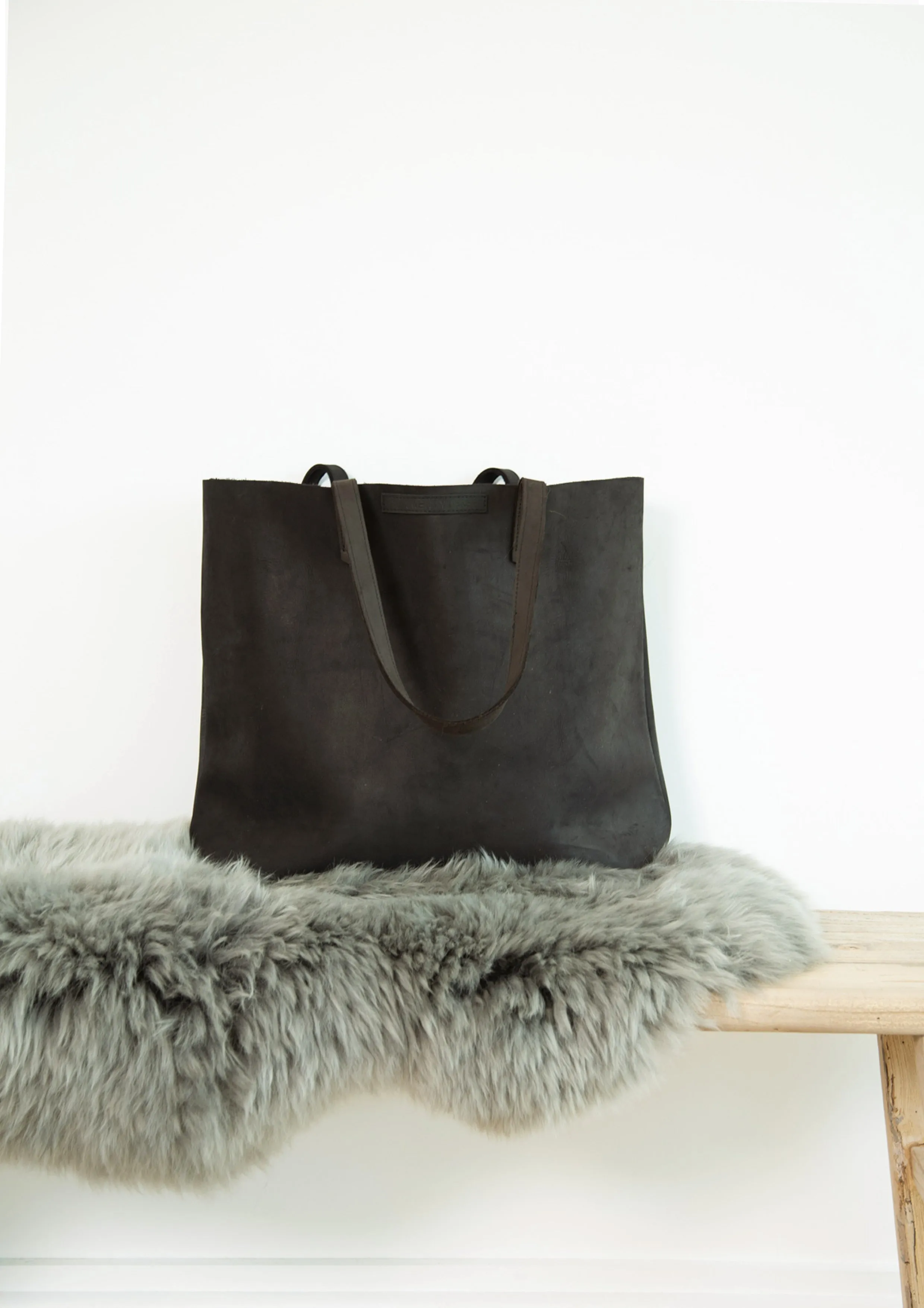 Amelia Boland #23 Large Leather Tote Bag - Black