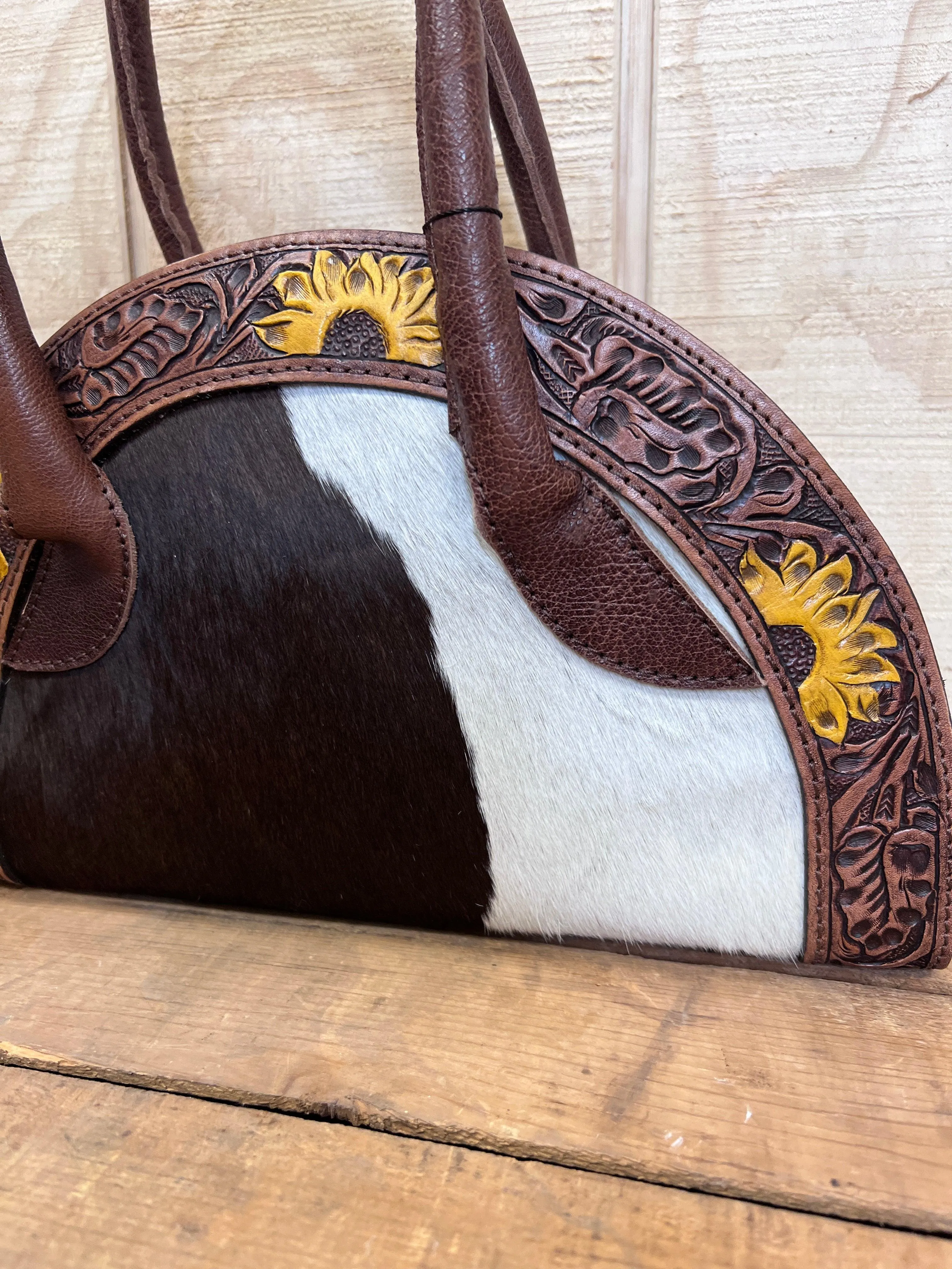 American Darling Half Moon Cowhide Purse ADBG517BRW