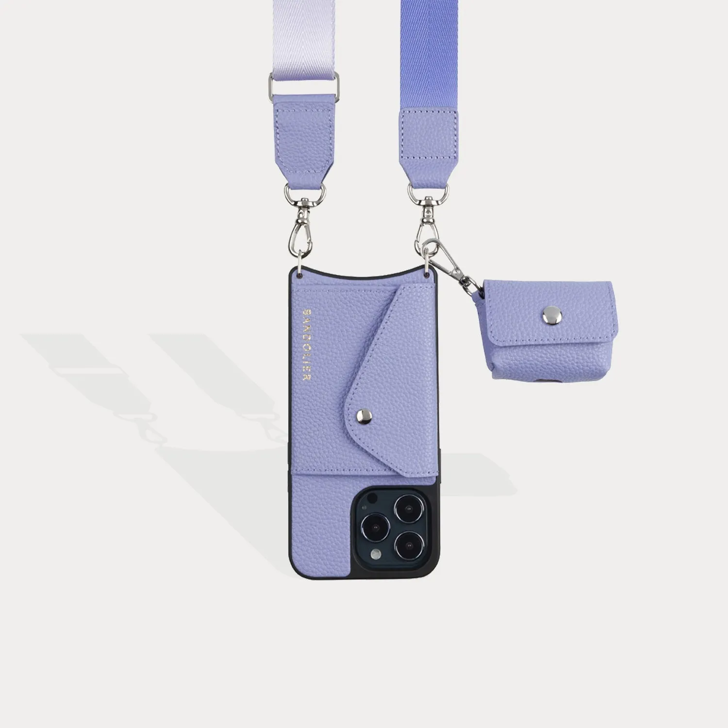 Avery AirPods Clip-On Pouch - Lavender/Silver