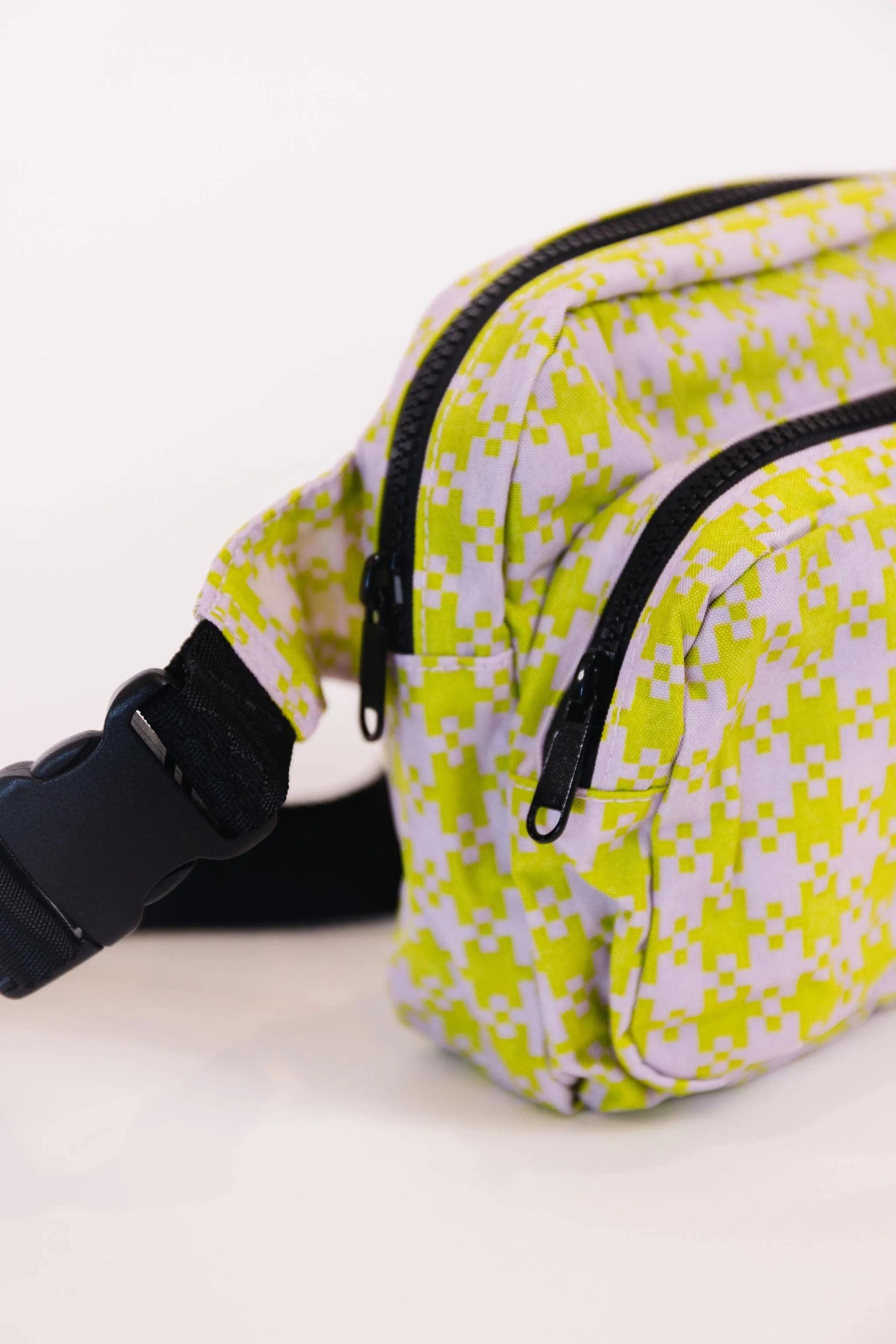 Baggu Fanny Pack in Pink & Pistachio Pixel Gingham