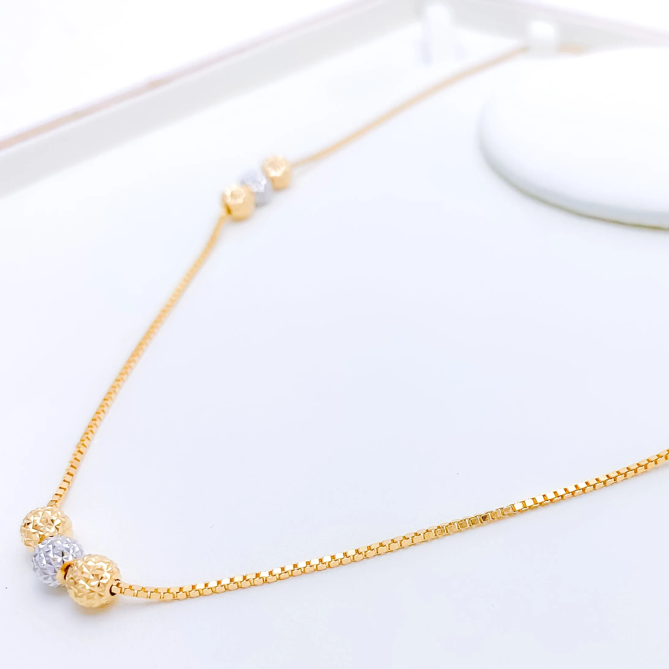 Beautiful Two-Tone Chain Necklace - 18"