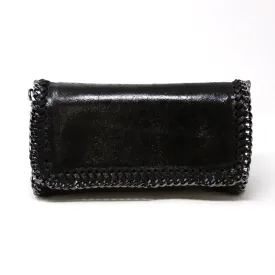 Big Clutch Leather Crossbody w/ Chain Detail