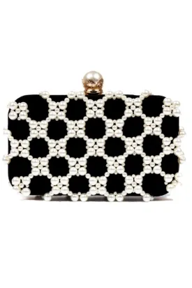 Black and Pearl Clutch