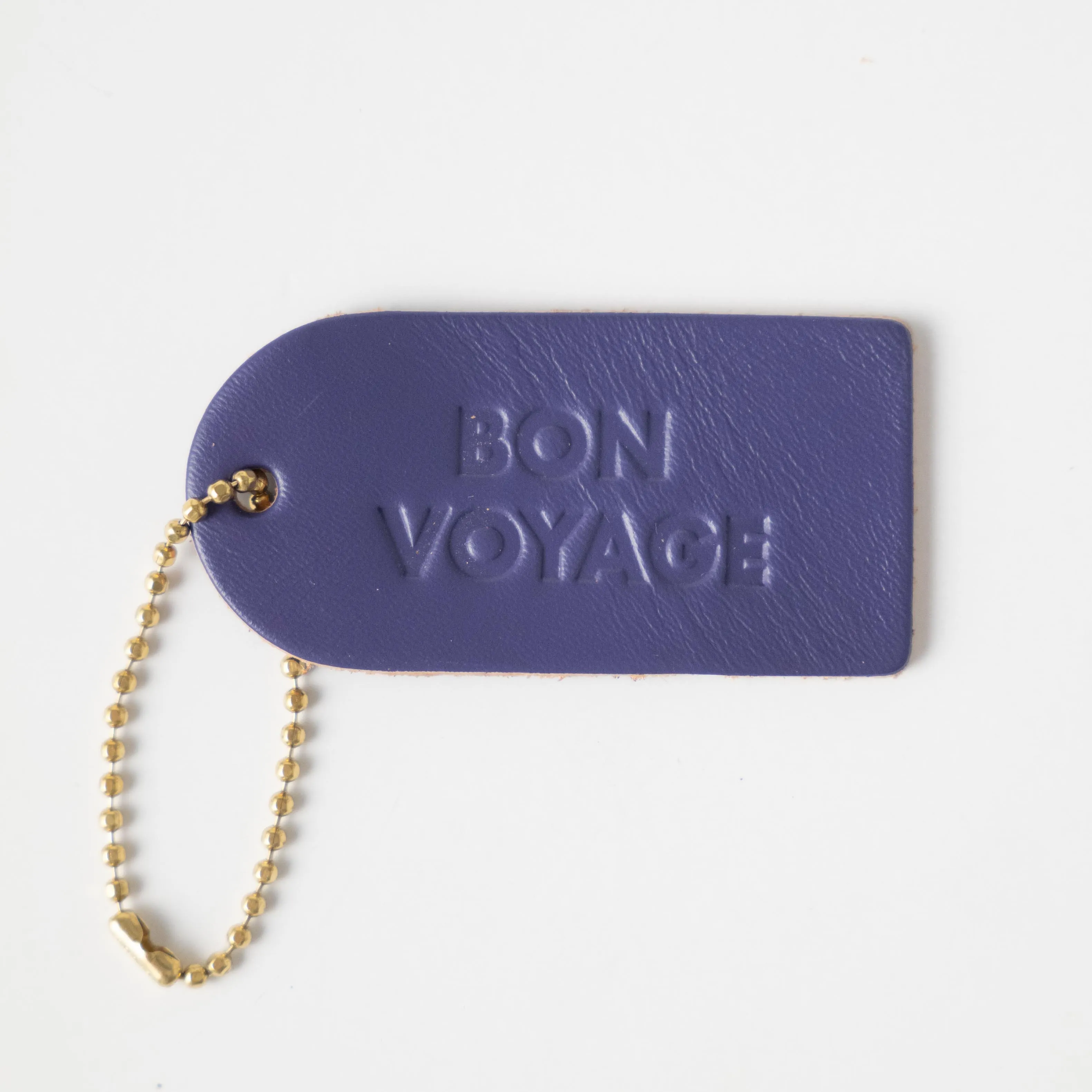 Bon Voyage Mini Leather Tag