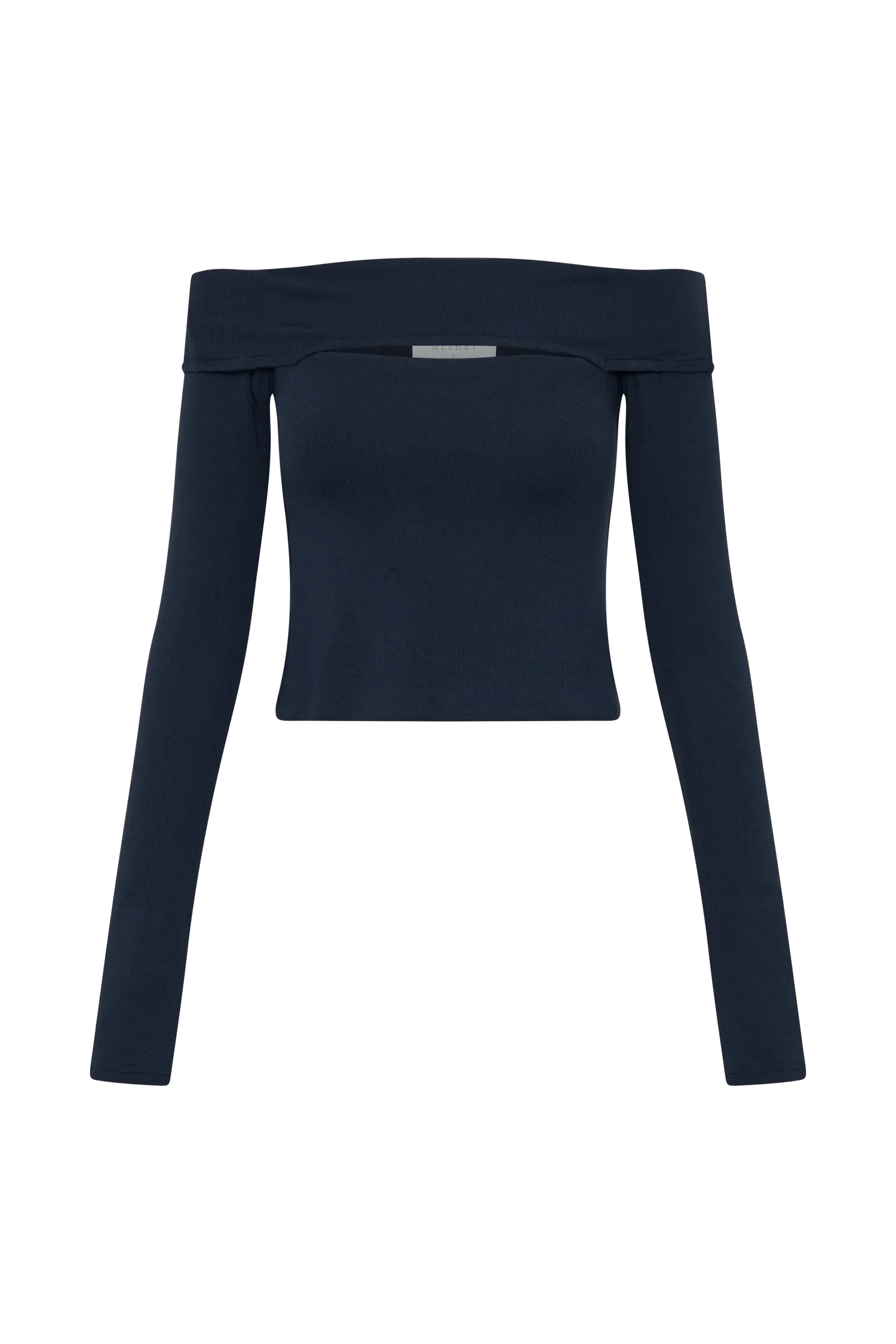 Briah Cut Out Modal Long Sleeve Top - Dark Navy