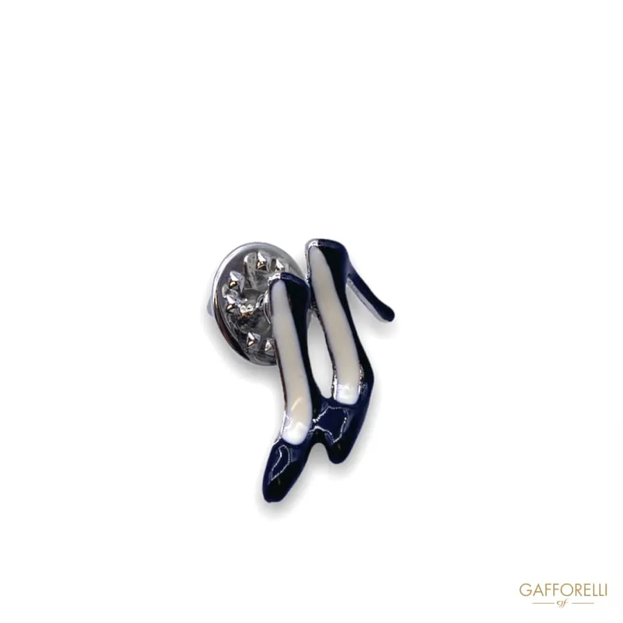 Brooches in the Shape of a Metal Heel with a Butterfly Closure E156 c - Gafforelli