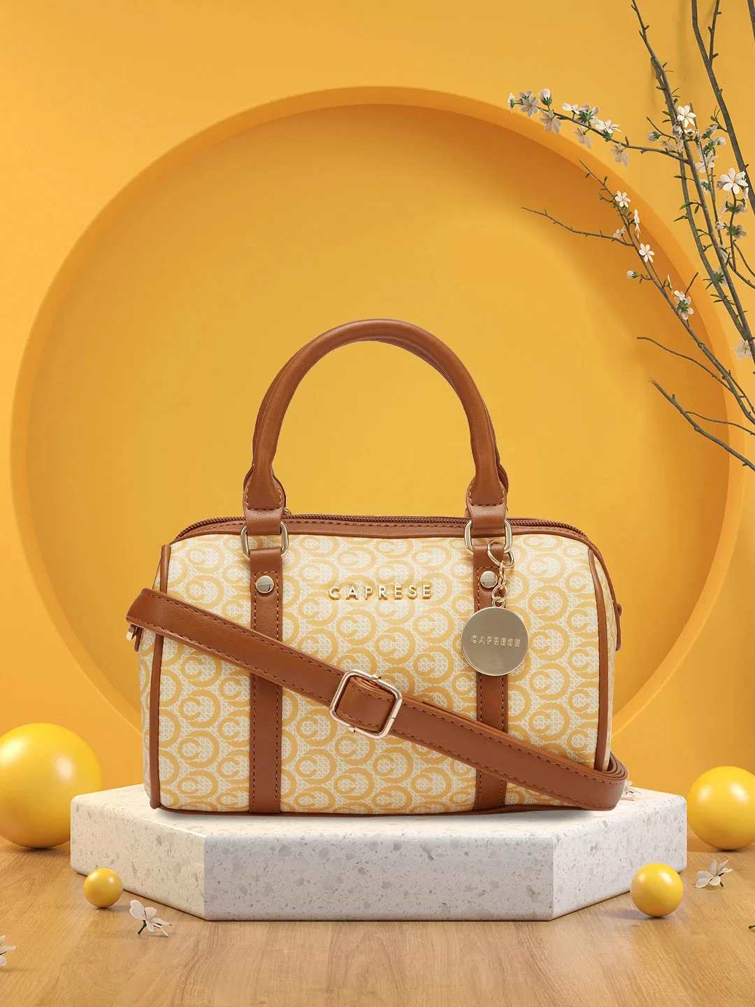 Caprese Callie Satchel Small Tan