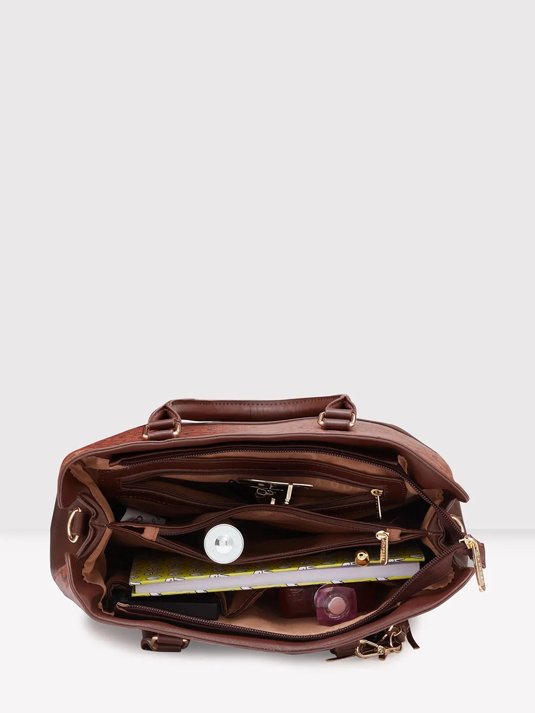 Caprese Cleo Satchel Large Brown