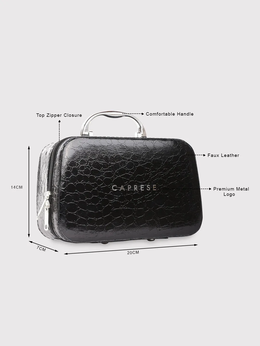 Caprese Cortney Vanity Case Small Black