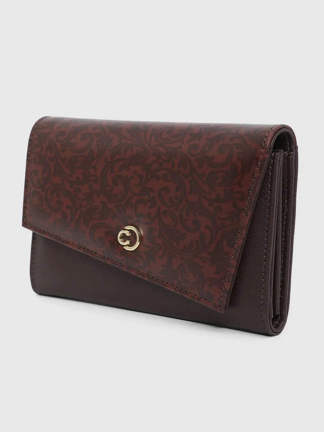 Caprese Helene Flapover Wallet Large Rust