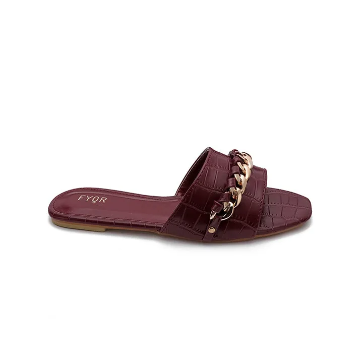 Chain Detailed Slide Sandal MY 226