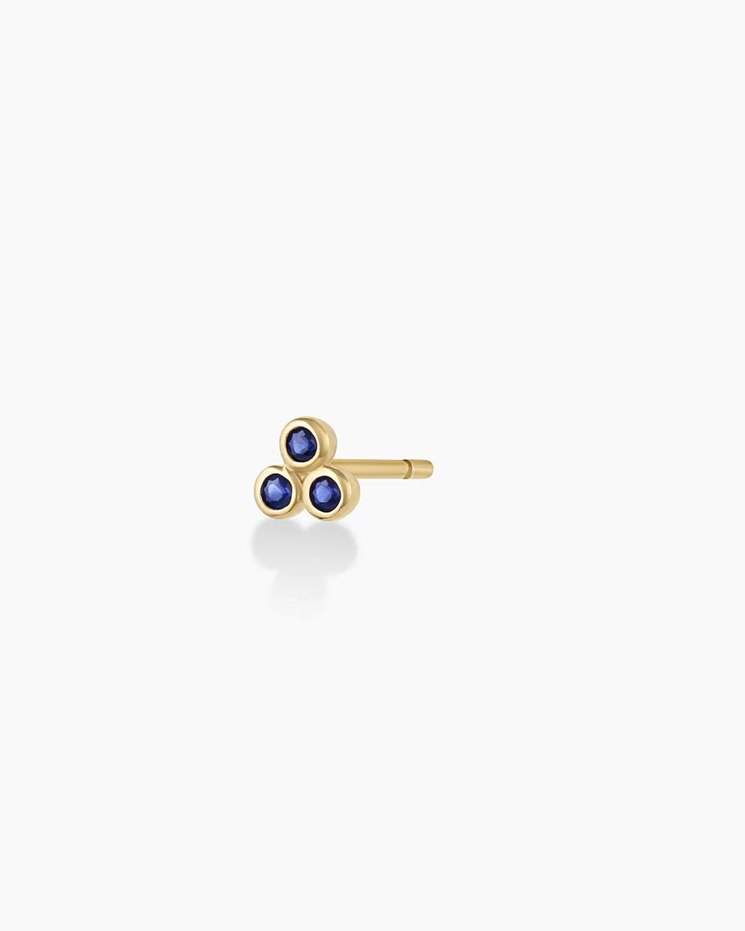 Classic Blue Sapphire Trio Studs