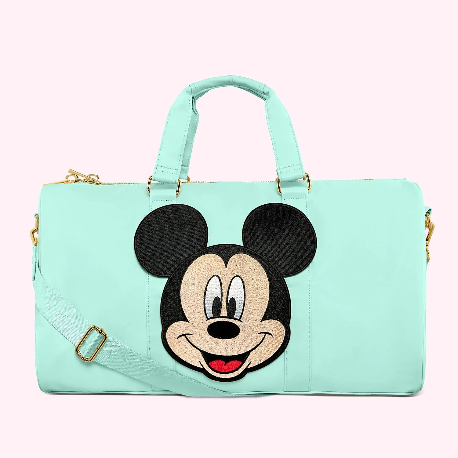 Classic Cotton Candy Duffle with Jumbo Disney Mickey Mouse Patch