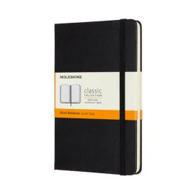 Classic Notebook, Hard Cover, Medium, Lined, Black