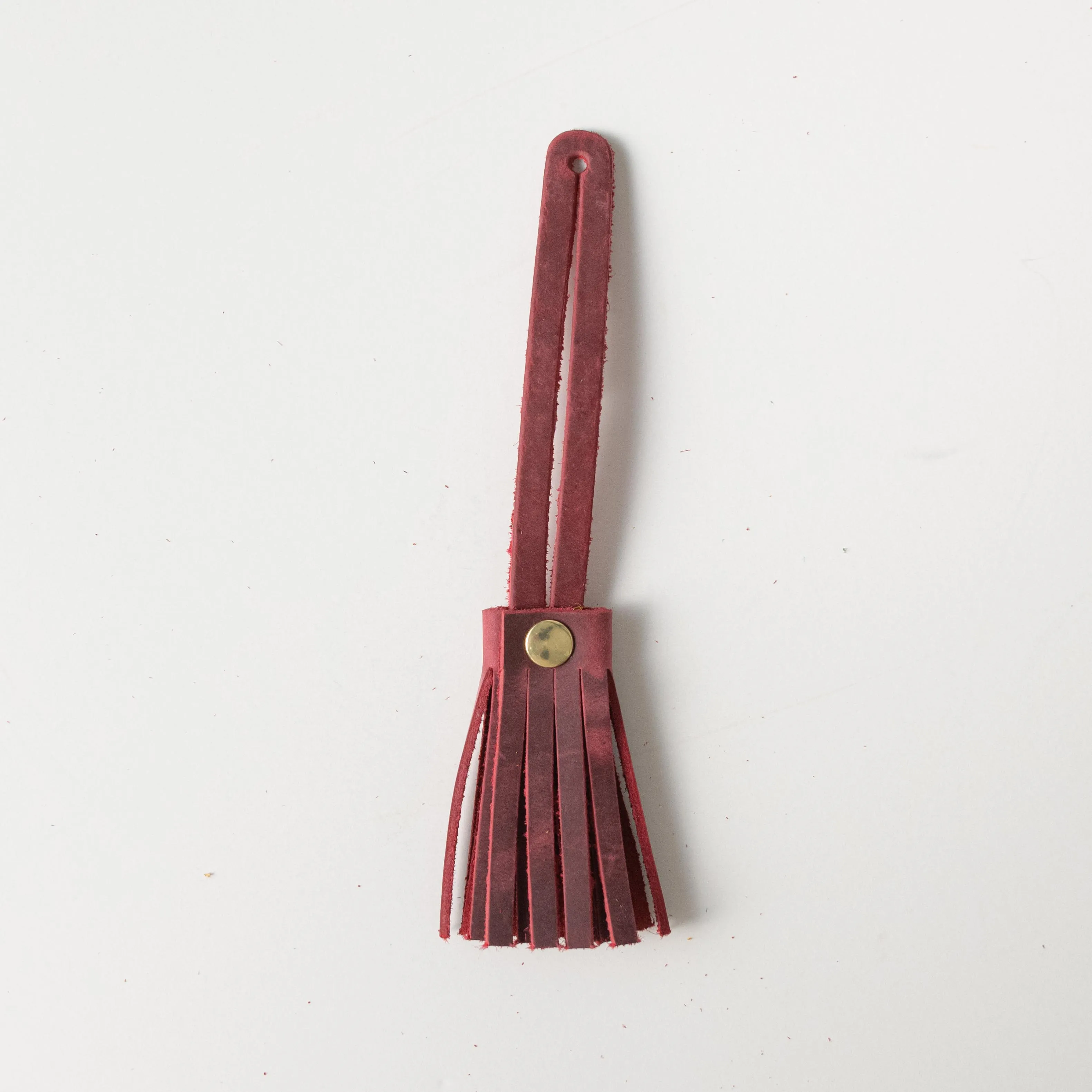 Cranberry Crazy Horse Mini Tassel