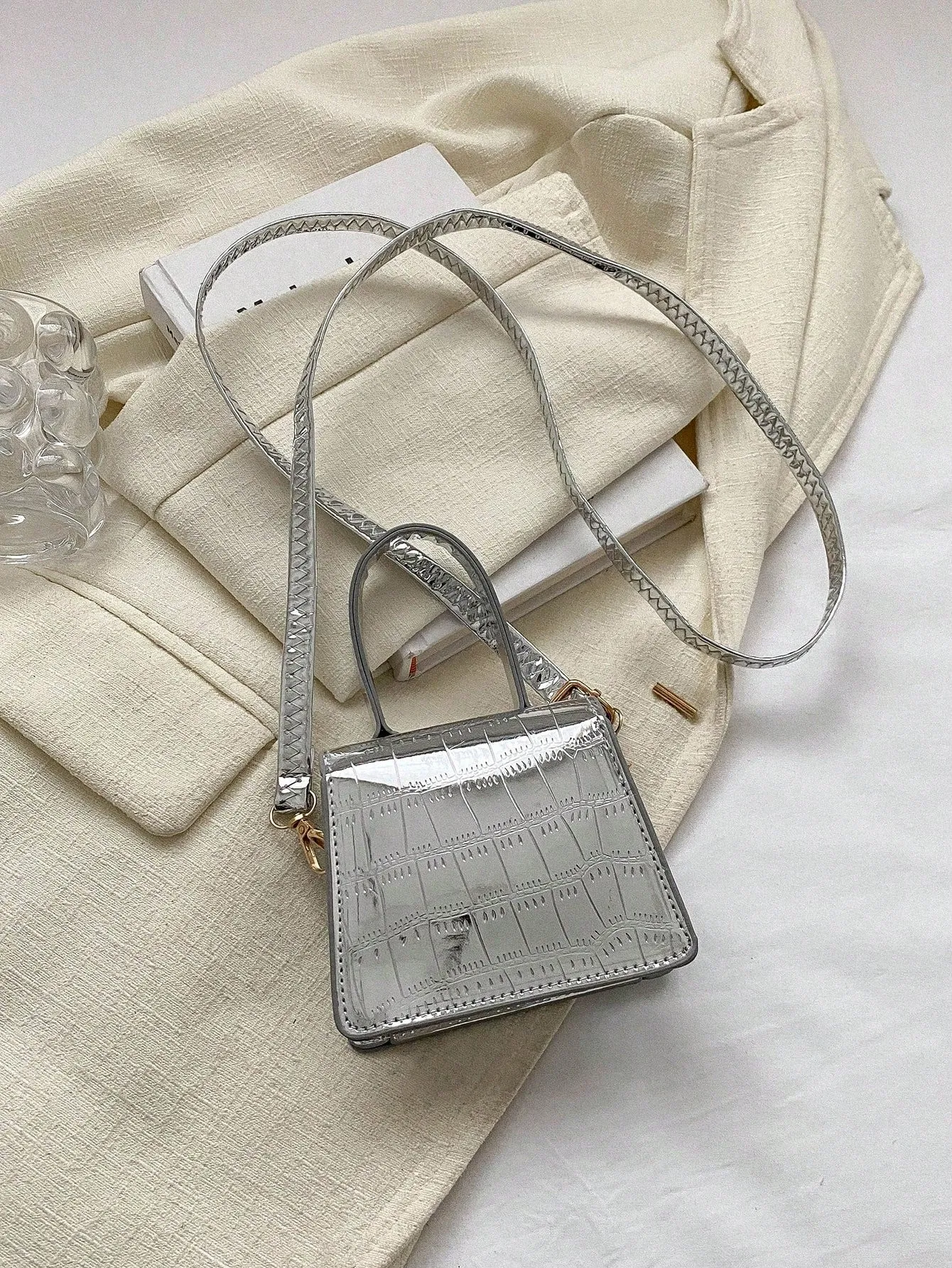 Crocodile Embossed Mini Bag