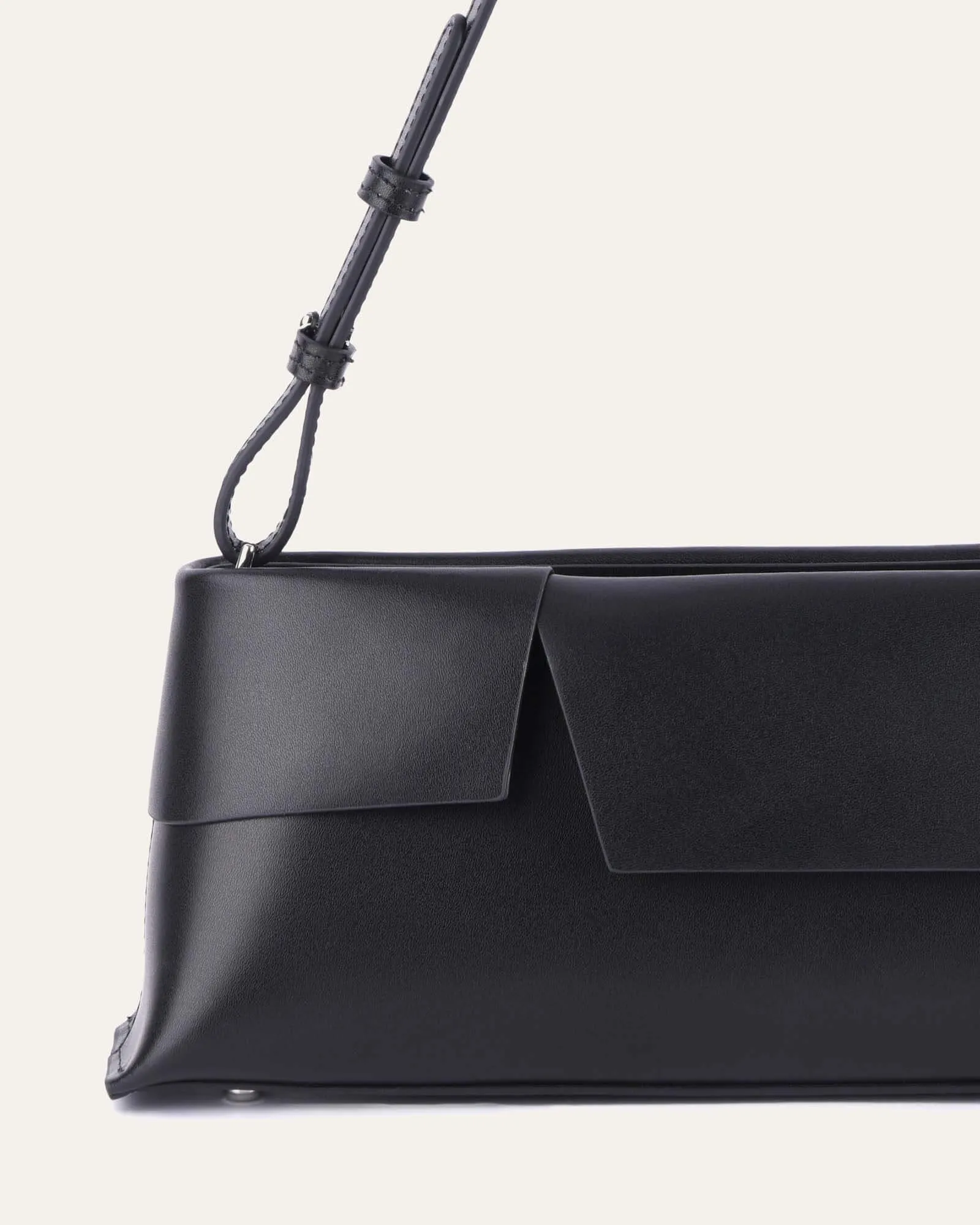 CYRUS SHOULDER BAG BLACK LEATHER