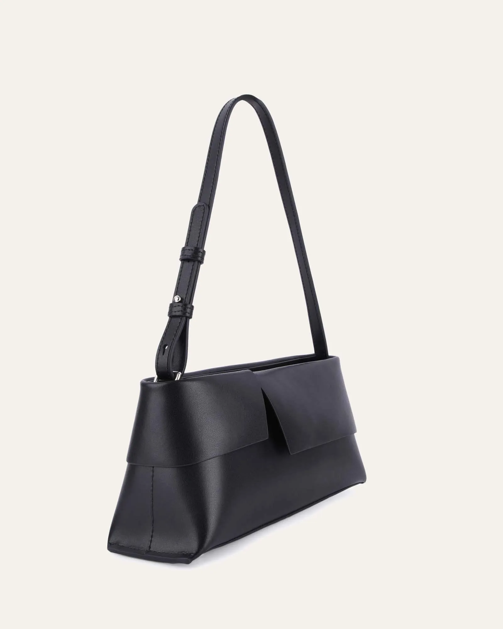 CYRUS SHOULDER BAG BLACK LEATHER