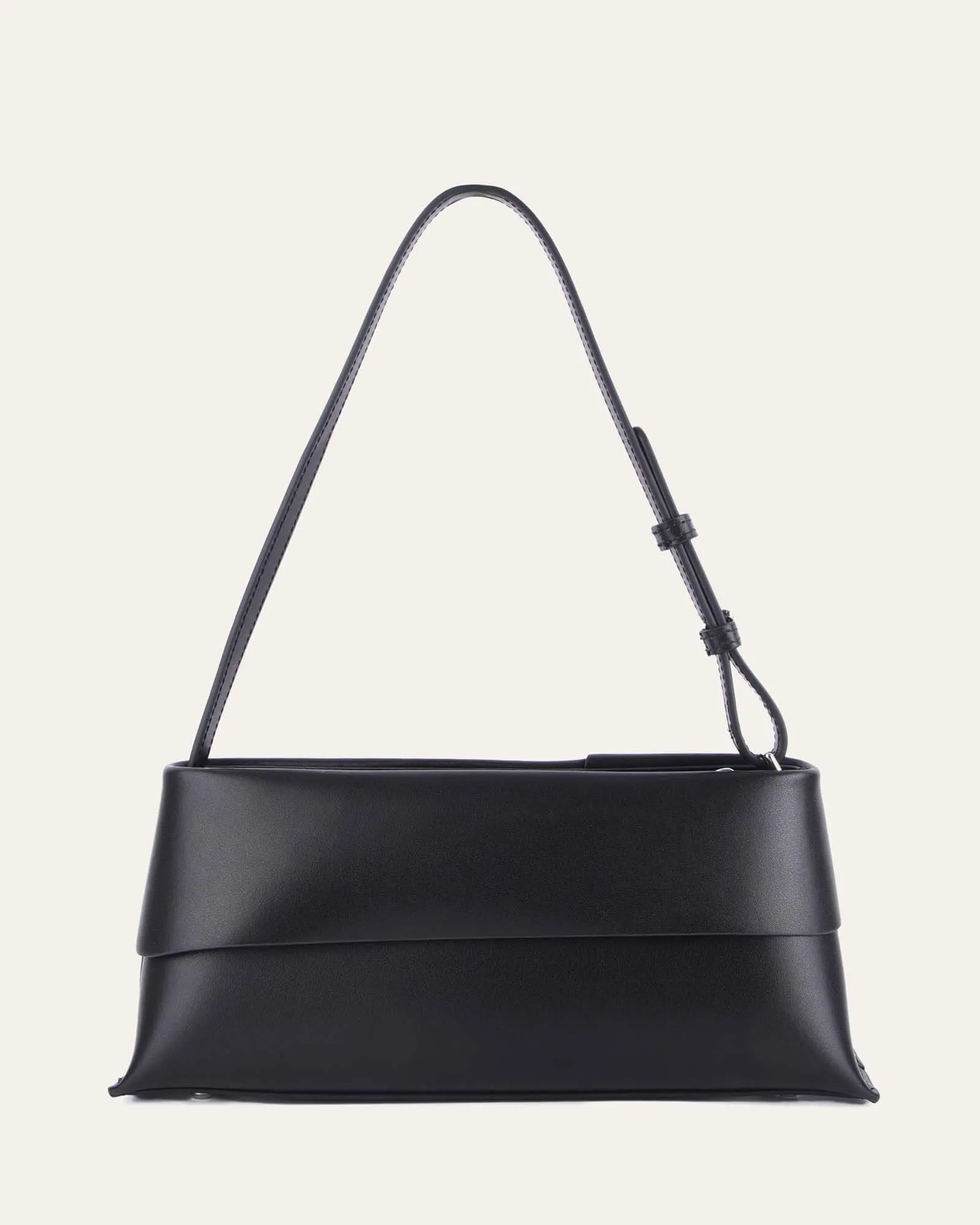 CYRUS SHOULDER BAG BLACK LEATHER