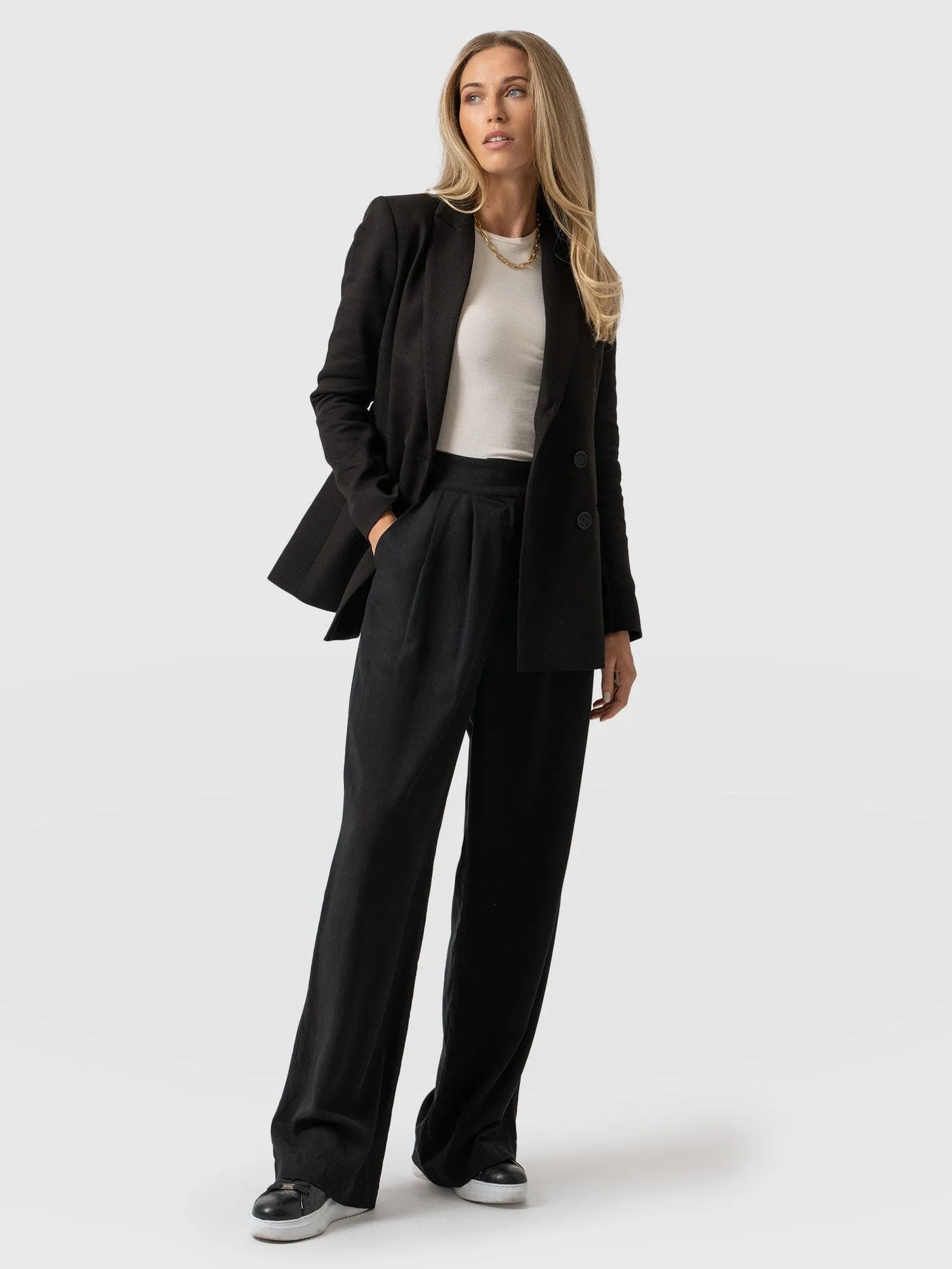 Demi Wide Leg Pant - Black