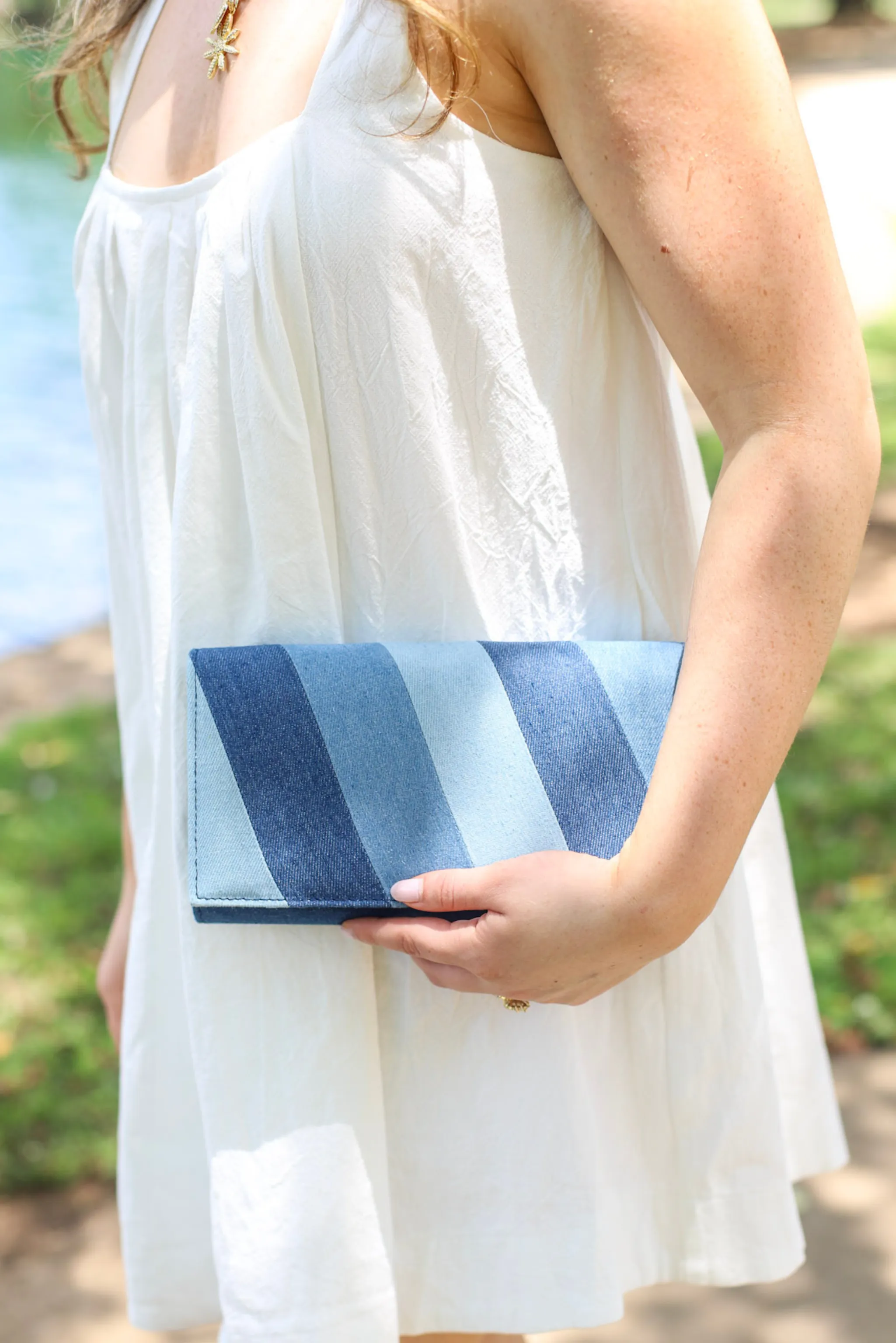 Denim Love Clutch