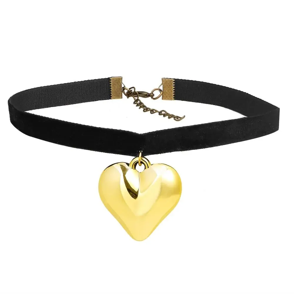 DIY Jewelry Adjustable Chain Heart Choker for Women