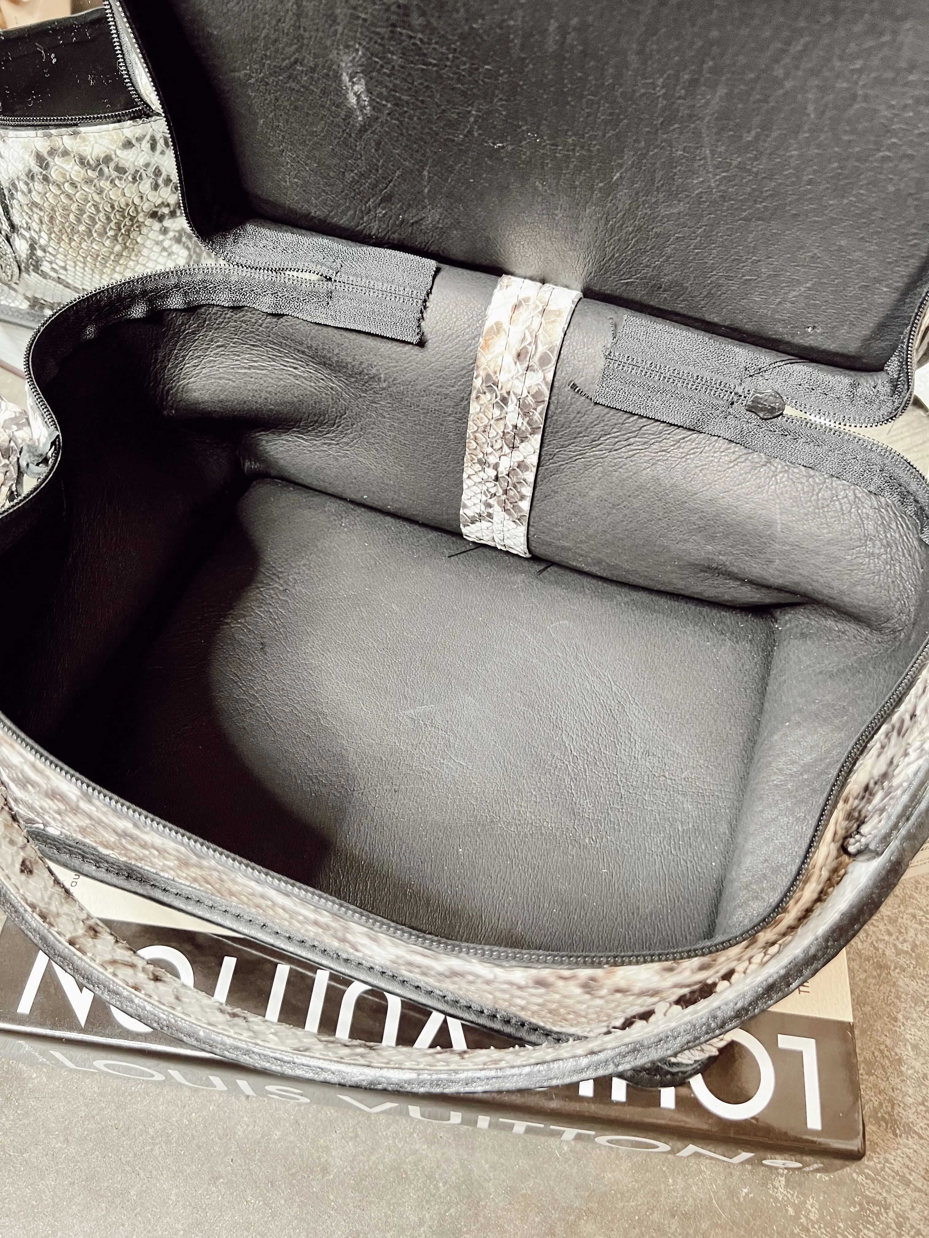 Double J White Gator Makeup Tote