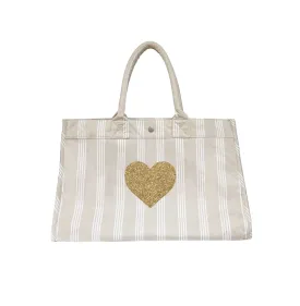 East West Bag - Sand Ticking Stripes