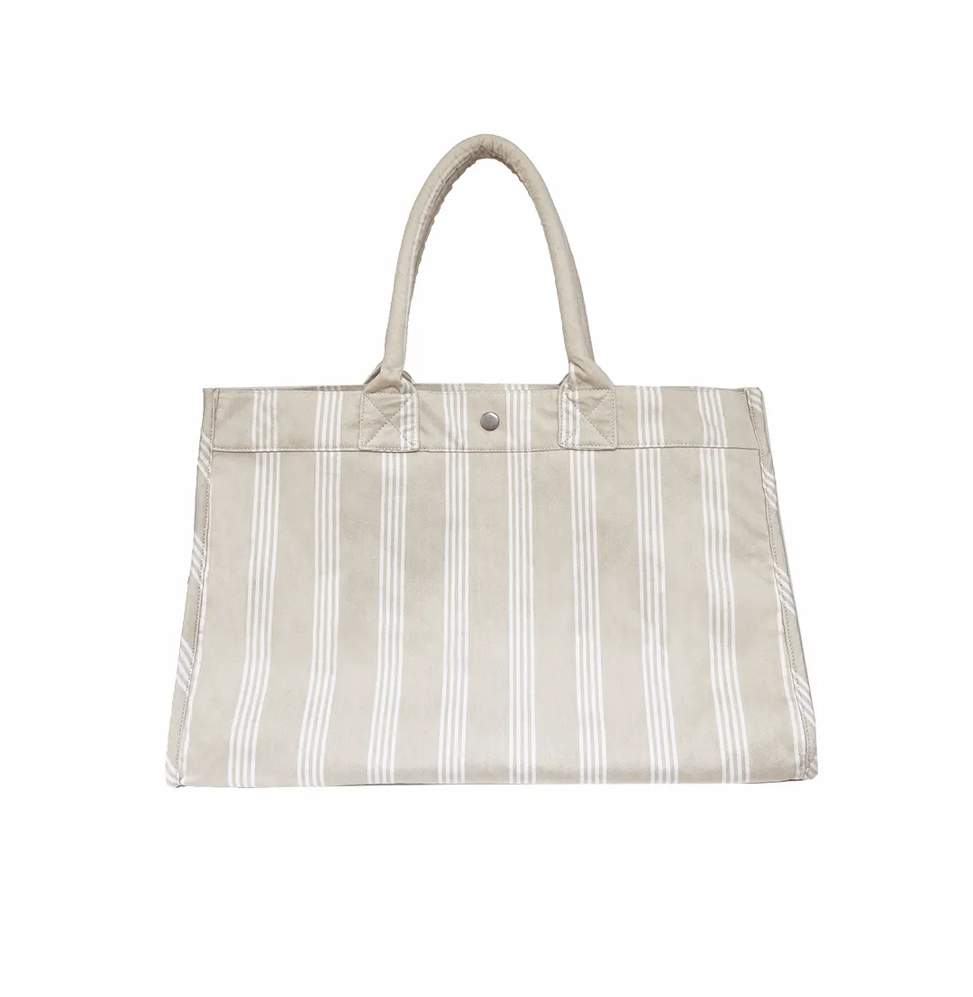 East West Bag - Sand Ticking Stripes