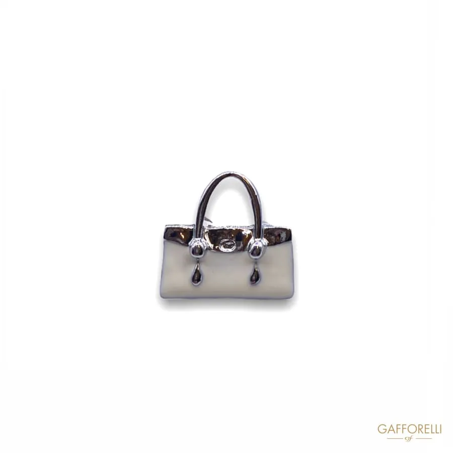 Enameled Metal Bag Pin with Butterfly Closure E156 b - Gafforelli