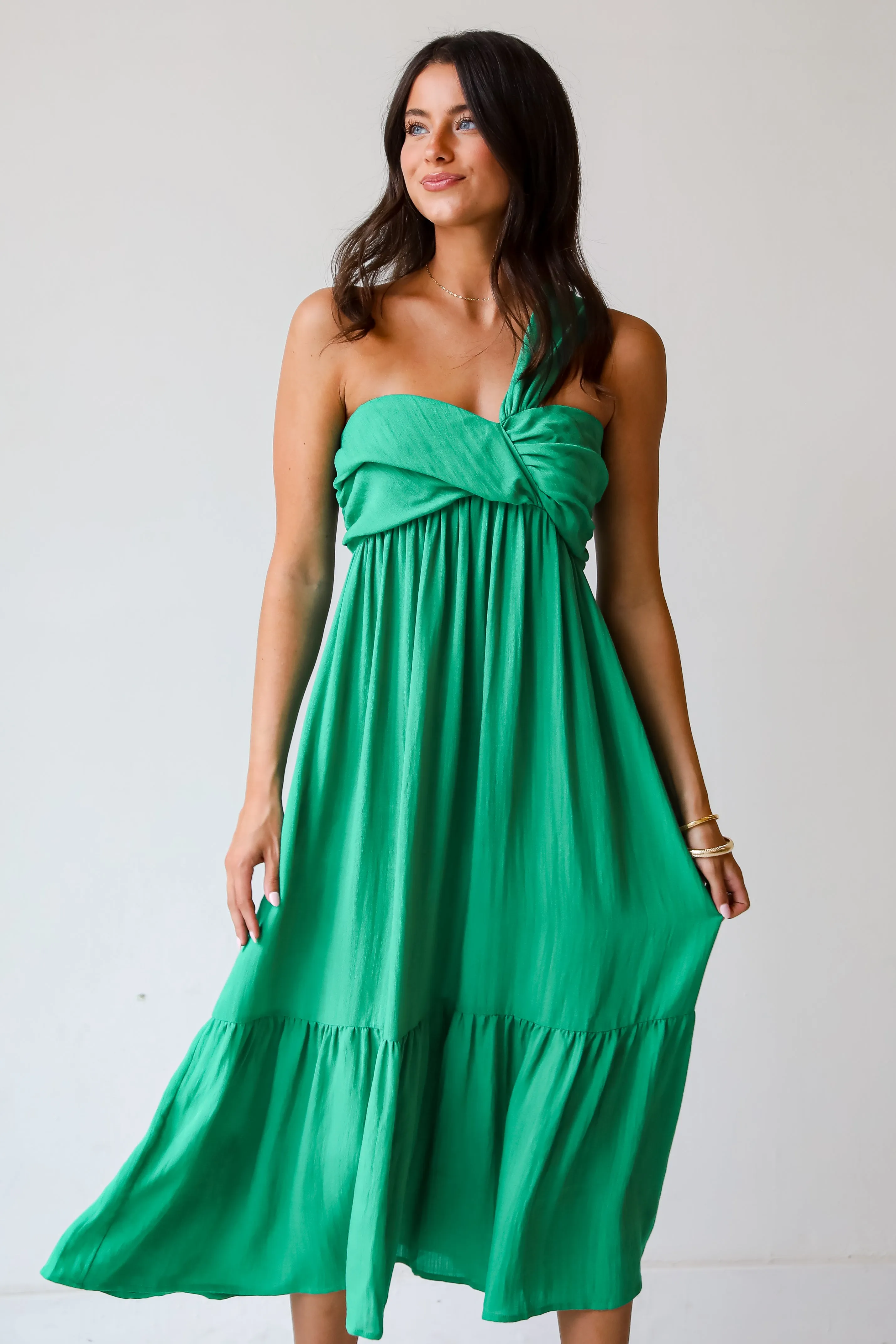 FINAL SALE - Abundance Of Love Kelly Green Midi Dress