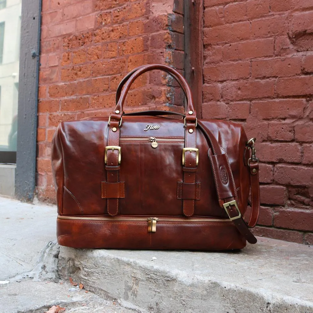 Floto Leather FC Drop Bottom Duffle Luggage